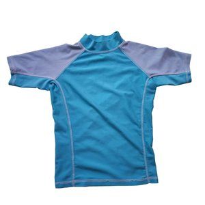 Girls Strand Summer Blue Swim T- Shirt Size Medium
